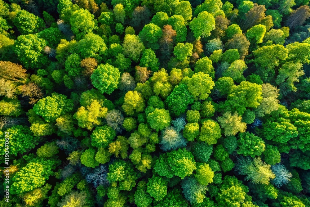 Naklejka premium Aerial Earth Day Tree Patterns: Clean White Background Stock Photo