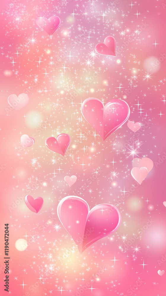 valentine love heart illustration background ai generated vertical visual concept valentine love heart illustration background ai generated vertical visual concept