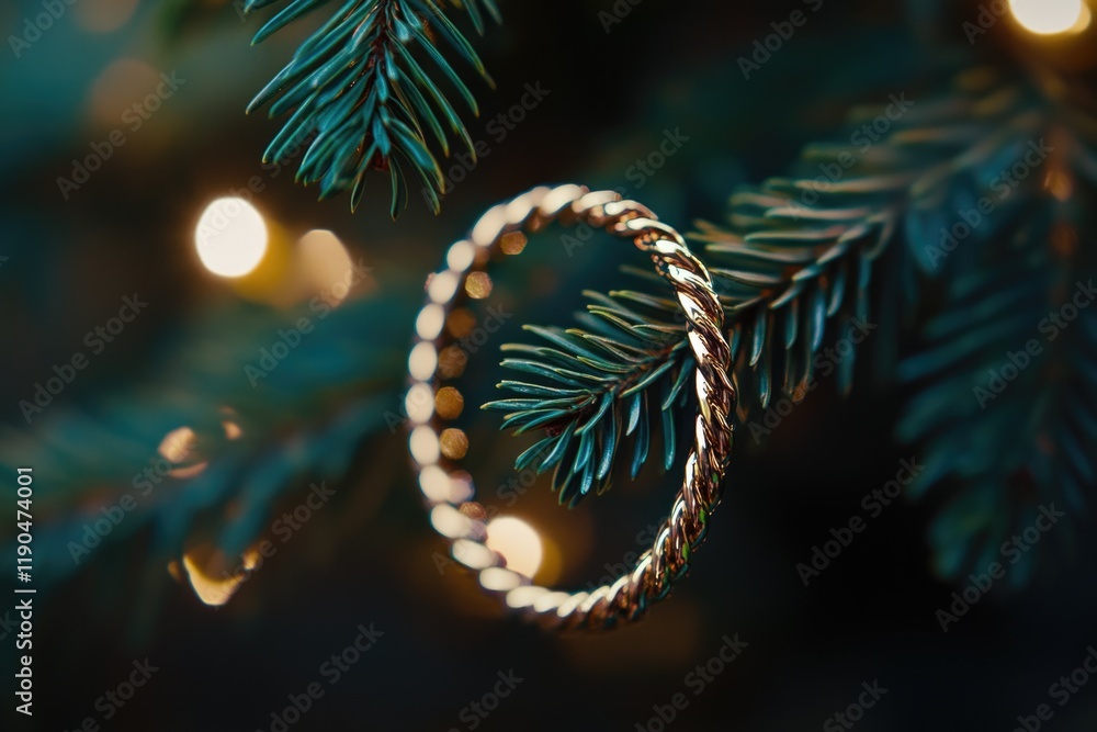 Christmas Tree Ring Close-Up Christmas Tree Ring Close-Up