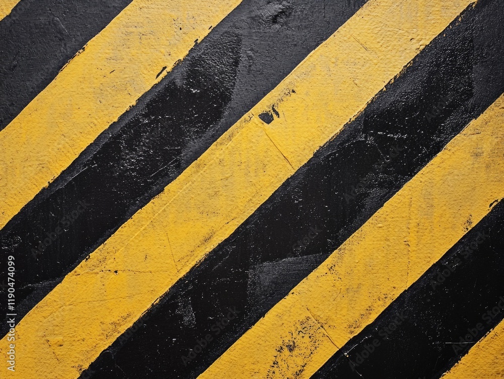 Fototapeta premium Yellow and Black Striped Wall