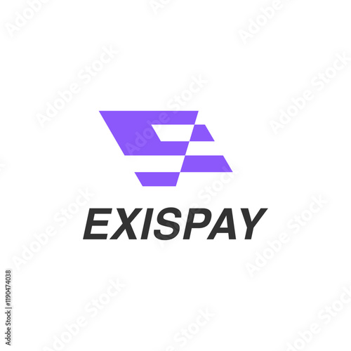 Abstract E wallet and pay icon creative logo design vector template
