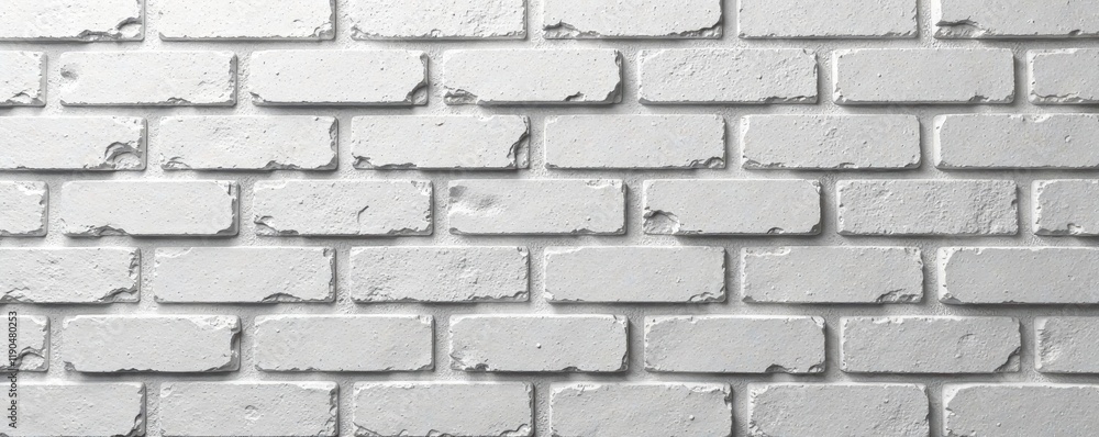 Fototapeta premium Clean lines, uniform new bricks, light gray mortar , smooth, wallpaper