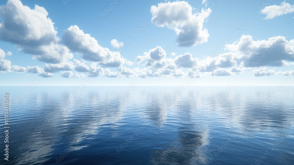 Fototapeta premium Tranquil blue ocean water surface and underwater view sunny day reflection natural landscape photography