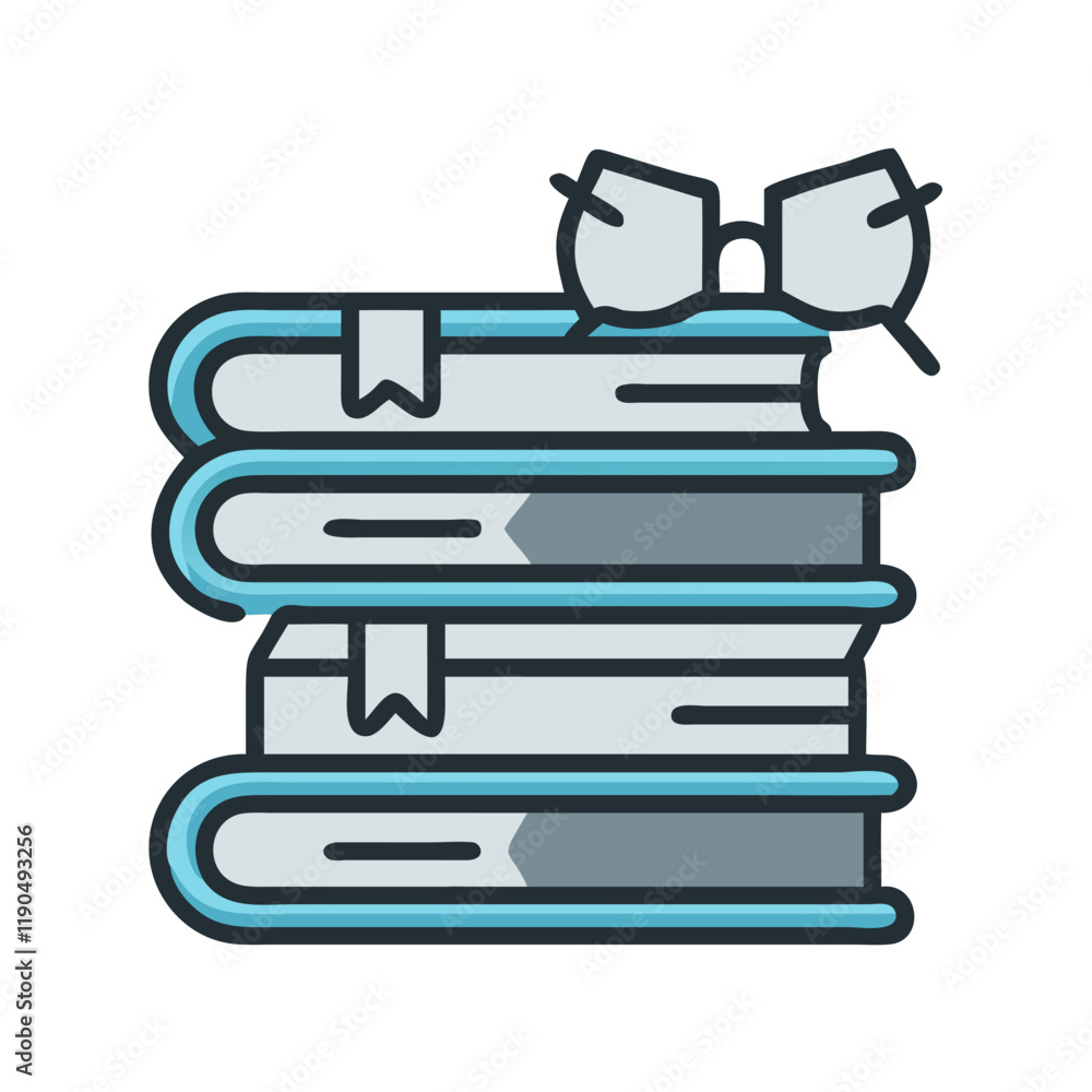 Stack of books with a ribbon and bow Stack of books with a ribbon and bow