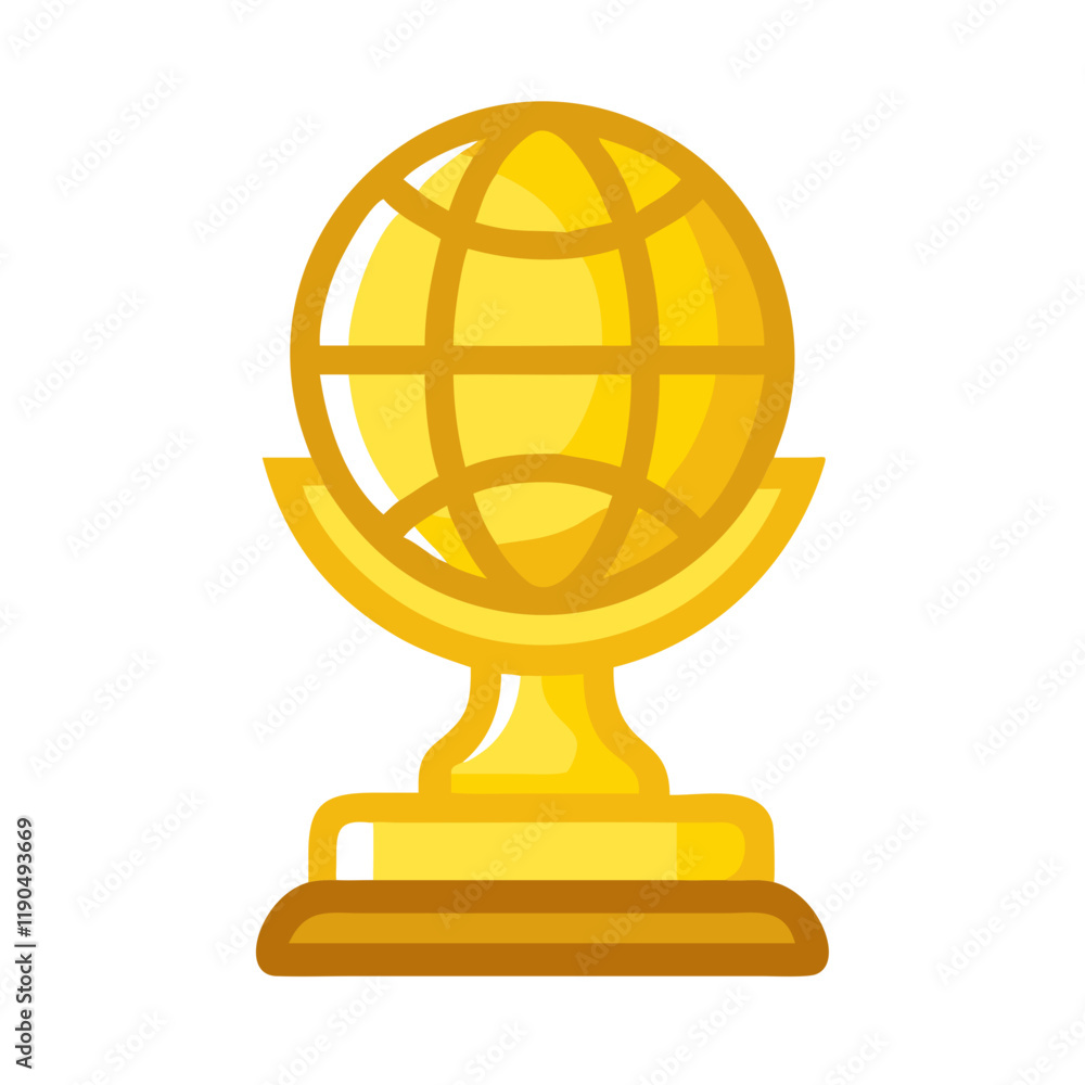 Golden globe trophy icon for achievement Golden globe trophy icon for achievement