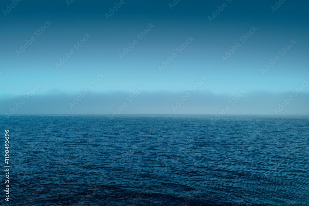 custom made wallpaper toronto digitalA tranquil ocean scene featuring a vast expanse of blue water under a hazy, clear sky, An endless expanse of deep blue