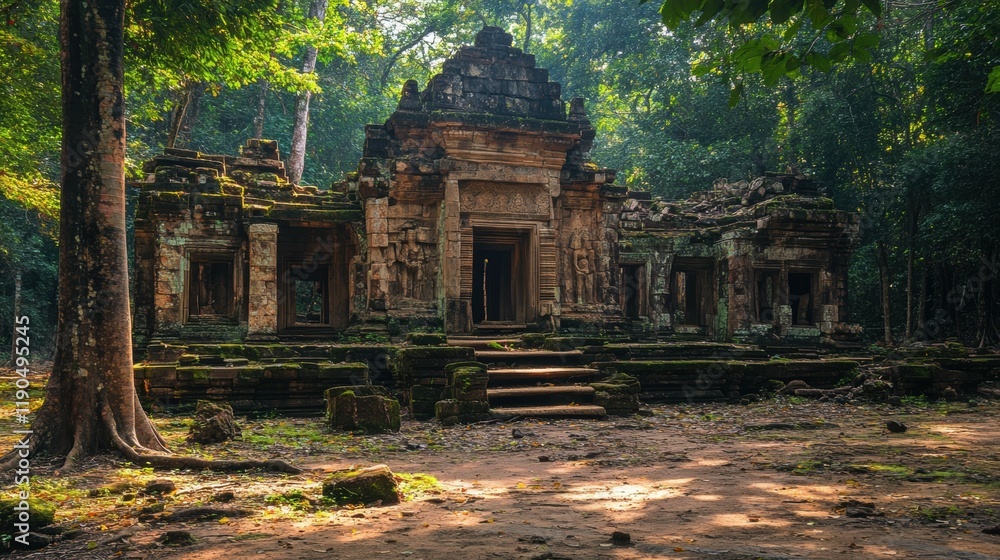 Ancient Temple Ruins Jungle Cambodia Sunrise Travel Ancient Temple Ruins Jungle Cambodia Sunrise Travel