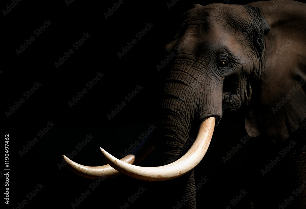 Obraz premium An Imposing Elephant Standing Tall, Generative AI