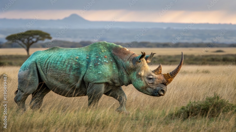 Fototapeta premium rhino in the wild