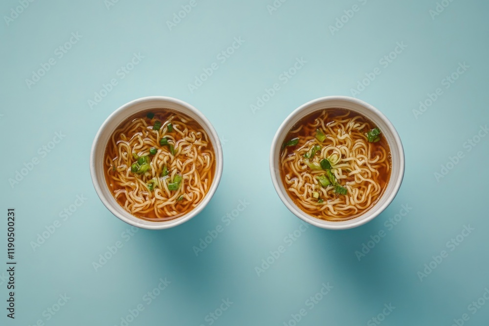 Two bowls of noodles Two bowls of noodles