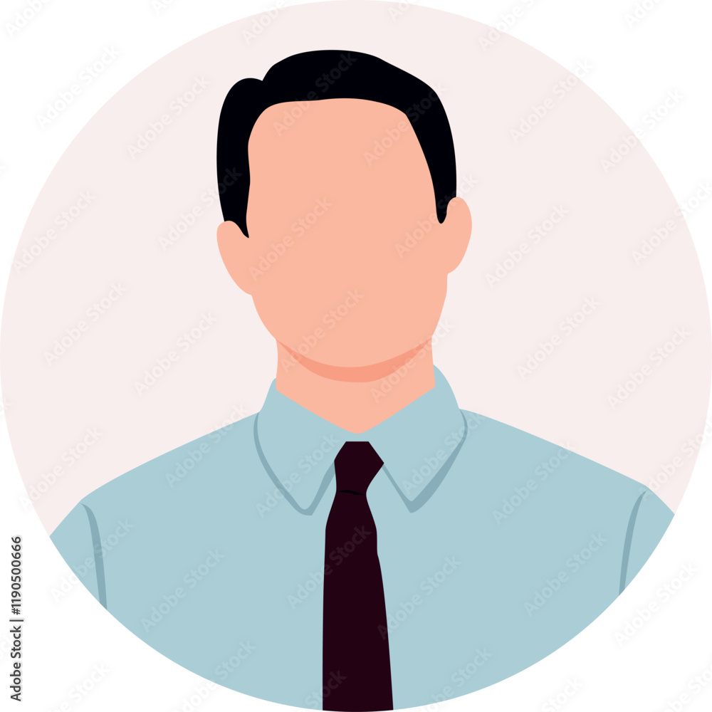 Abstract of faceless avatar of businessman, student or man. Vector illustration Abstract of faceless avatar of businessman, student or man. Vector illustration