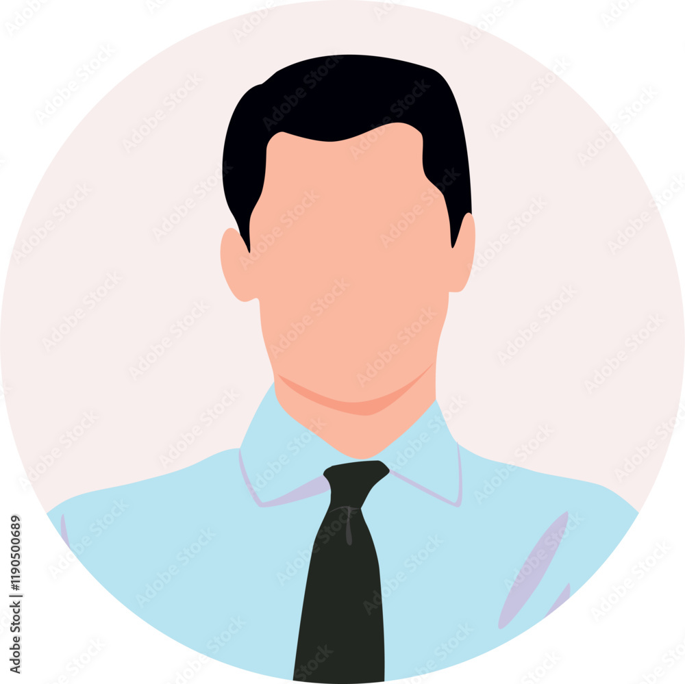 Abstract of faceless avatar of businessman, student or man. Vector illustration Abstract of faceless avatar of businessman, student or man. Vector illustration