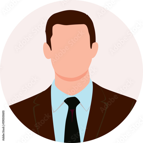 Abstract of faceless avatar of businessman, student or man.  Vector illustration
