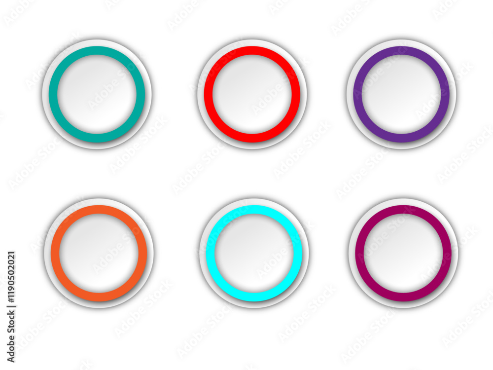 Button set of geometric shape | 3d button shape abstract design with triple circle shape with white background | Modern geometric button set fur banner, flyer, texture, futuristic design Button set of geometric shape | 3d button shape abstract design with triple circle shape with white background | Modern geometric button set fur banner, flyer, texture, futuristic design