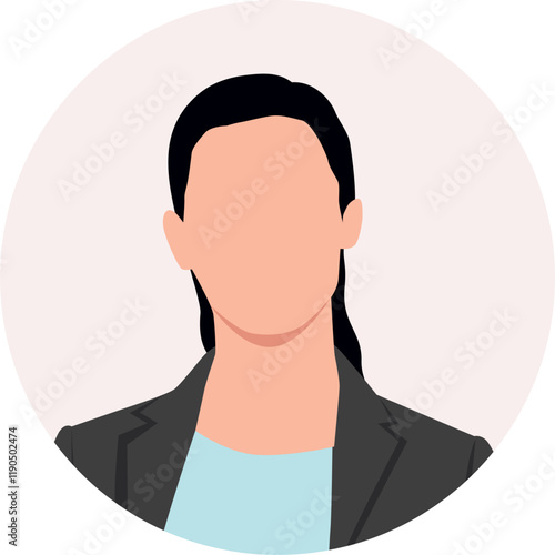Avatar of woman. Businesswoman avatar. User profile for social media, icon and profile picture. 