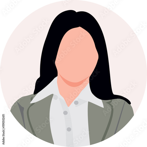 Avatar of woman. Businesswoman avatar. User profile for social media, icon and profile picture. 