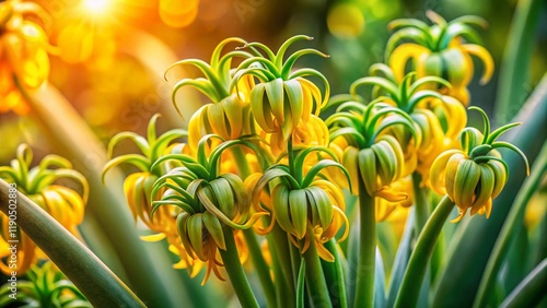 Albuca concordiana, Corkscrew Plant, Yellow Flowers, Succulent, Spring Bloom photo