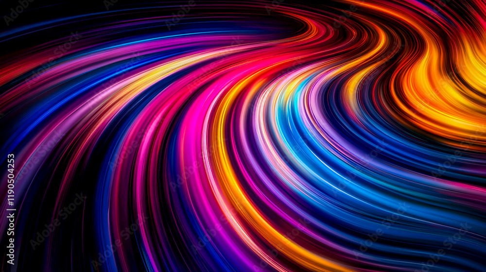 Obraz premium Vibrant Swirl Abstract