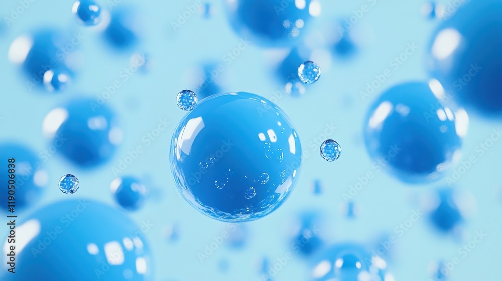 Vibrant blueberries scattered across a light sky-blue background for a cool and refreshing vibe Vibrant blueberries scattered across a light sky-blue background for a cool and refreshing vibe