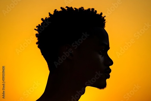 Silhouette of a Man at Sunset