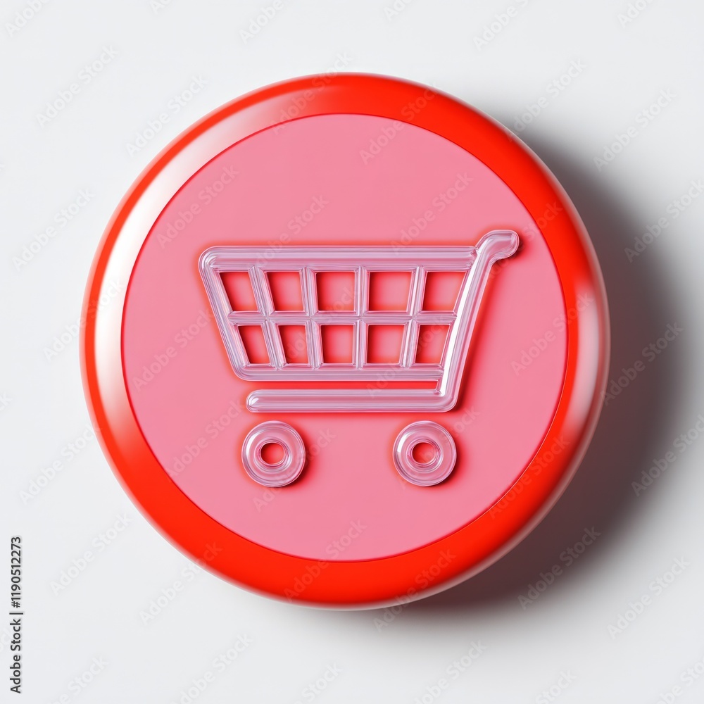 Red shop now button for online shop with white background Red shop now button for online shop with white background