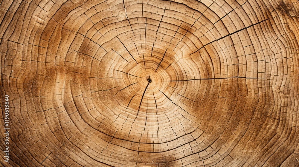 Nature's History Revealed: Close-up of a Thick Tree Trunk with Rings and Texture Nature's History Revealed: Close-up of a Thick Tree Trunk with Rings and Texture
