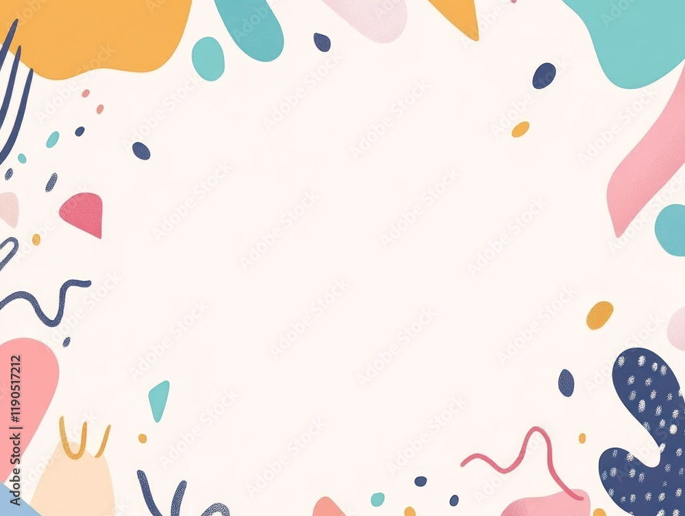 Abstract Pastel Shapes: A Playful, Modern Artistic Design Abstract Pastel Shapes: A Playful, Modern Artistic Design