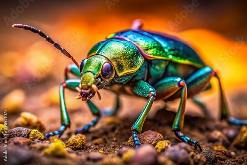 Close-Up Candid Photo of Ground Bug - Macro Insect Photography photo