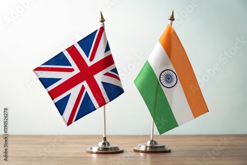 uk and india flags symbolizing strong bilateral ties
