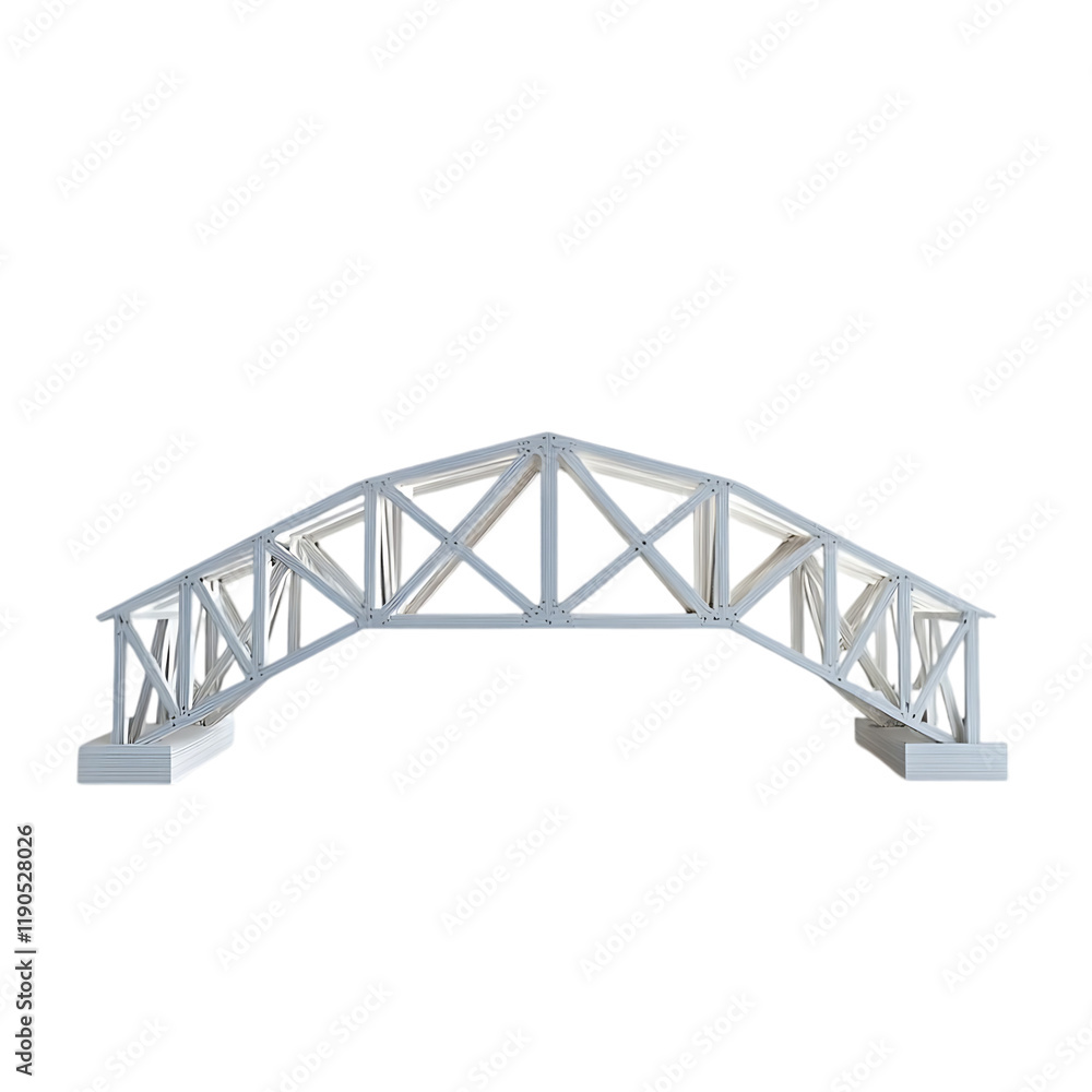 Fototapeta premium railway bridge over white