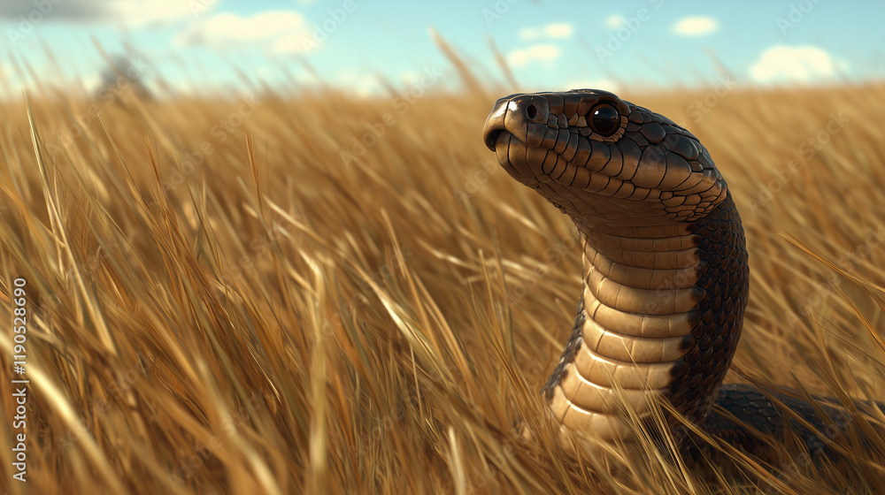 Obraz premium サバンナ-コブラ