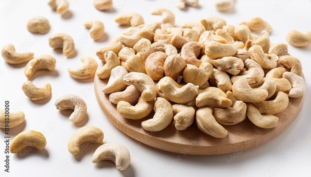 Cashews on a white background
Cashews on a white background