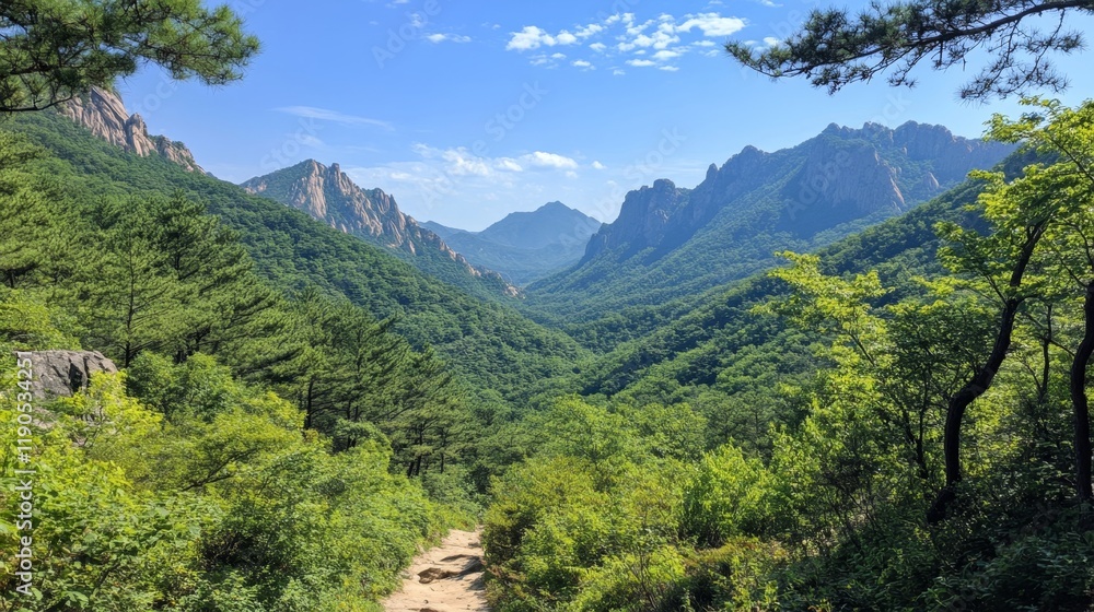 Serene Mountain Valley Scenery Serene Mountain Valley Scenery
