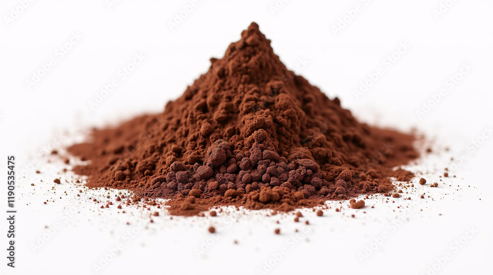 cocoa powder isolated on white background cocoa powder isolated on white background