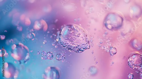 Macro shot of bubbles in a fizzy drink 