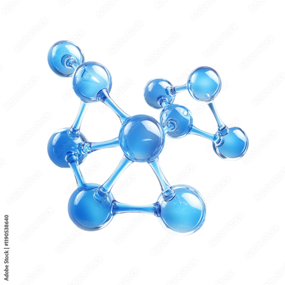 Stunning 3D Molecular Structure Blue Transparent Atoms Science Technology Stunning 3D Molecular Structure Blue Transparent Atoms Science Technology