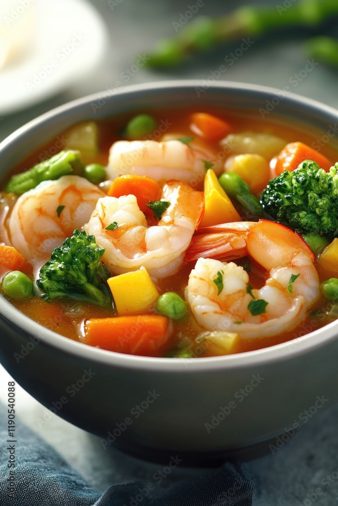 Shrimp and vegetable soup Shrimp and vegetable soup