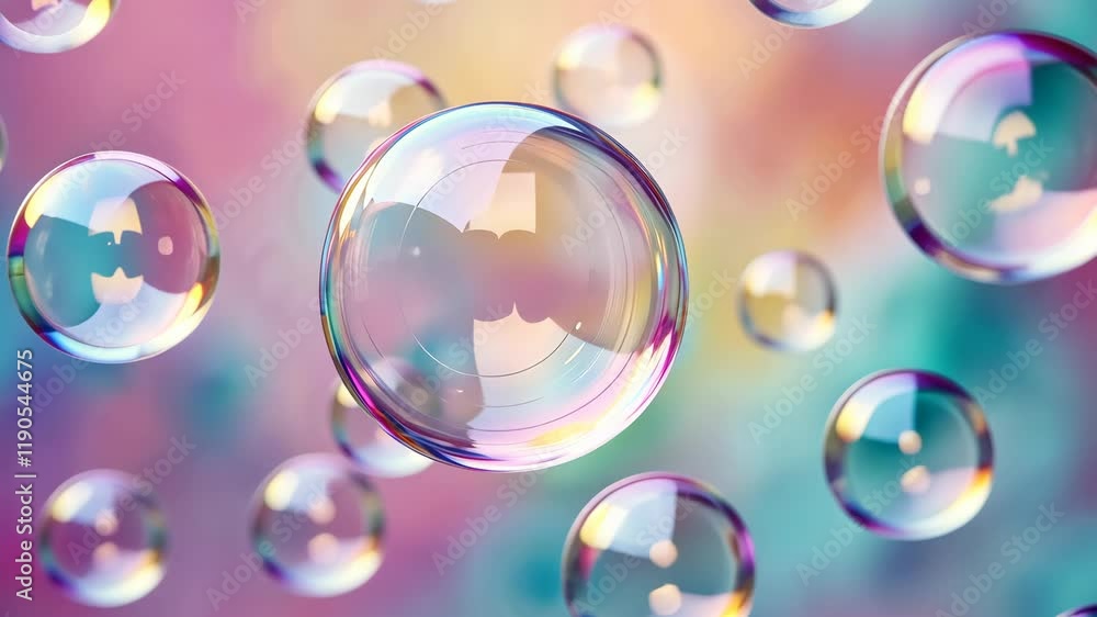 Bubbles floating in a colorful background create a whimsical and enchanting atmosphere Bubbles floating in a colorful background create a whimsical and enchanting atmosphere