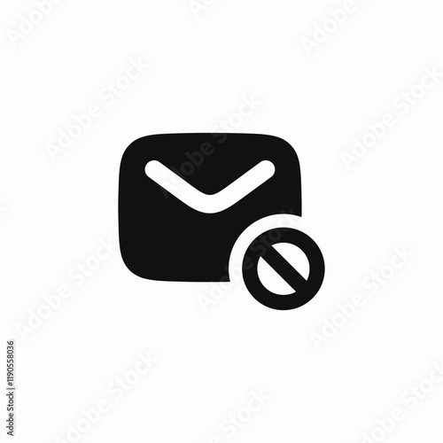 chat blocked icon vector sign