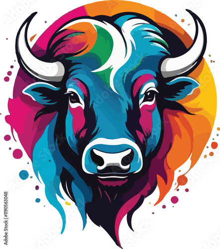 Wallpaper Mural Buffalo vector design, Buffalo logo and icon design, Colorful Buffalo vector design Torontodigital.ca