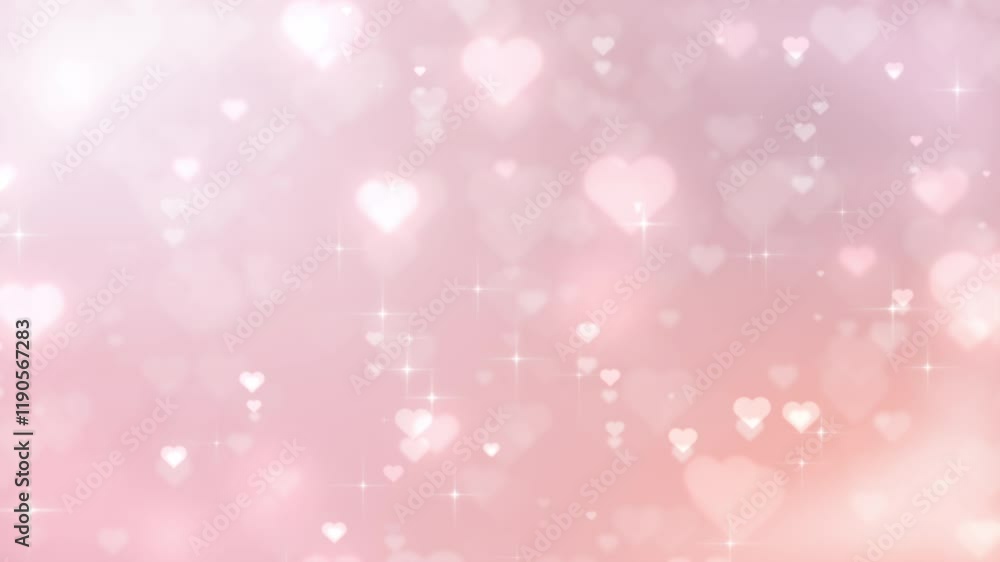 Heart glitter sparkles.Pink abstract bokeh background.Loop video. (135) Heart glitter sparkles.Pink abstract bokeh background.Loop video. (135)