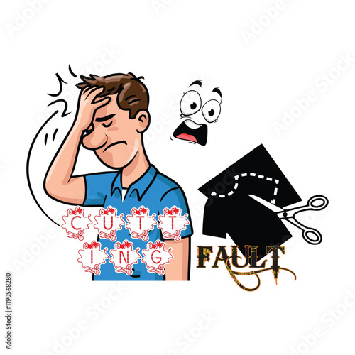 The Stress of Cutting Corners: A frustrated man, symbolized by a hand clutching his head in exasperation.