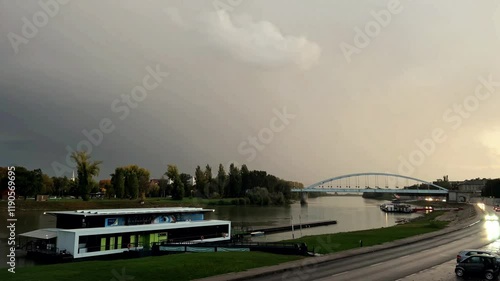 Slow motion video from a lightning.