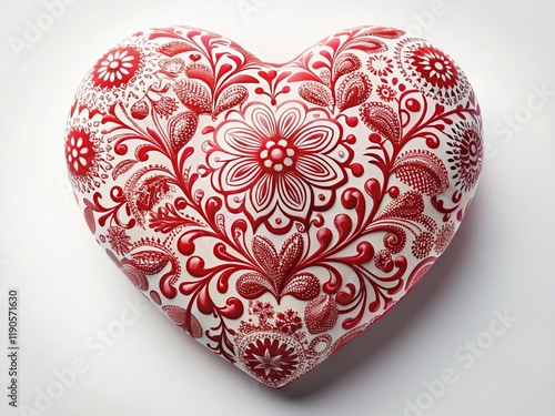 Elegant White Canvas Heart Pattern: Romantic Valentine's Day Background Texture