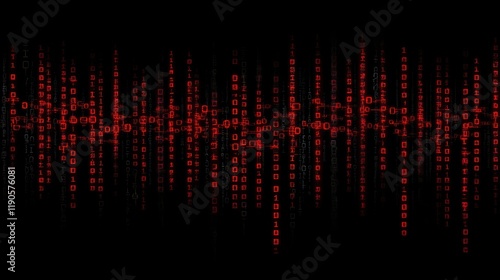 Wallpaper Mural Abstract Red and Black Digital Matrix Background for Technology Themes Torontodigital.ca
