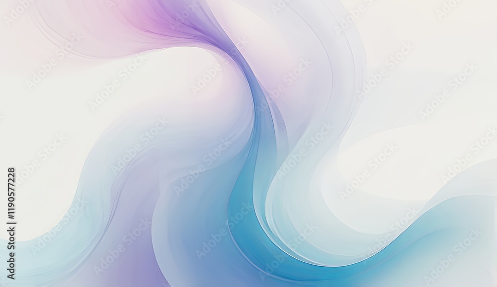 Fototapeta premium Obra de arte digital abstracta que presenta una composición dinámica de ondas fluidas y translúcidas en tonos de color vibrante