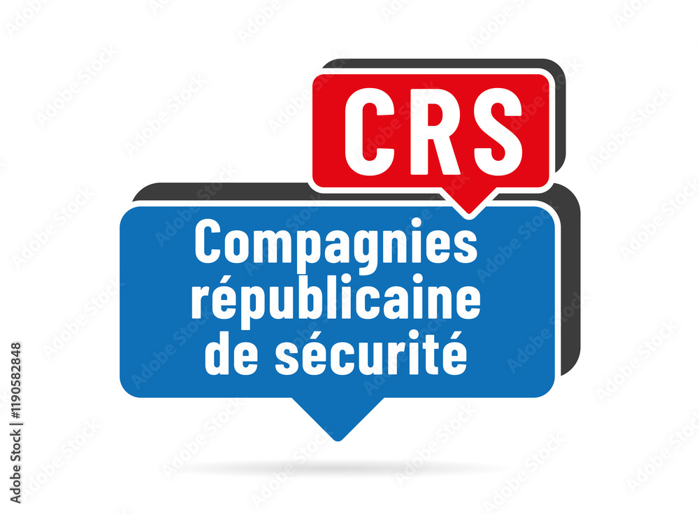 Fototapeta premium CRS - Acronyme - Compagnies républicaines de sécurité