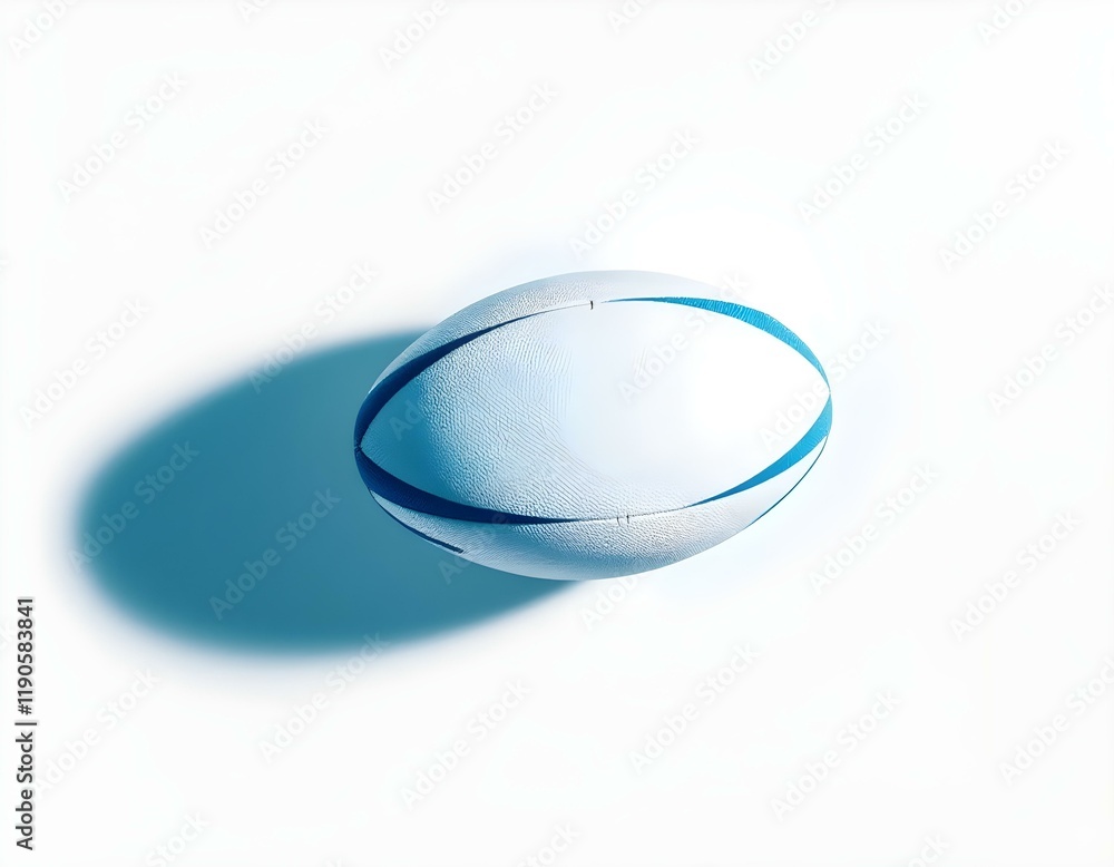 Rugby Ball Image White Rugby Ball on White Background Rugby Ball Image White Rugby Ball on White Background