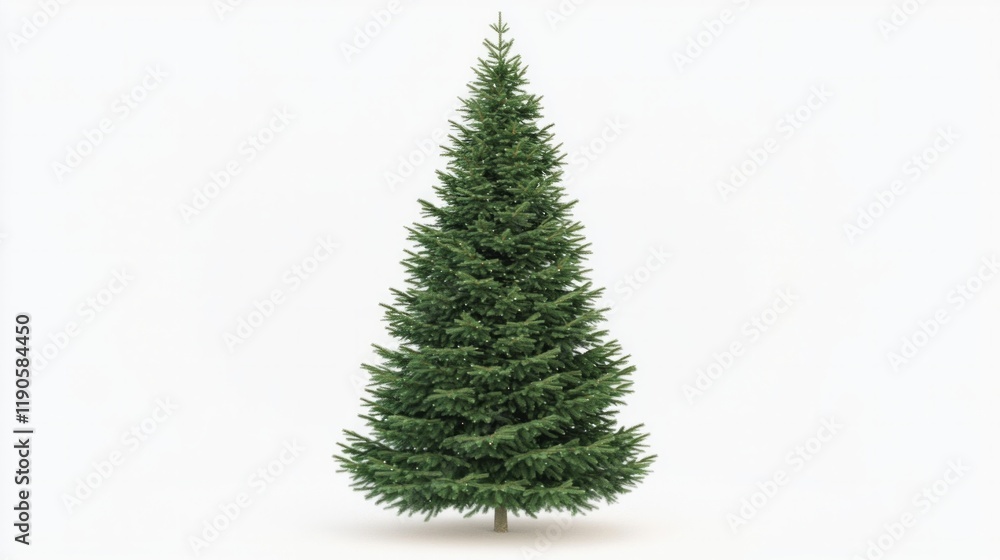 Fototapeta premium christmas tree isolated on white background