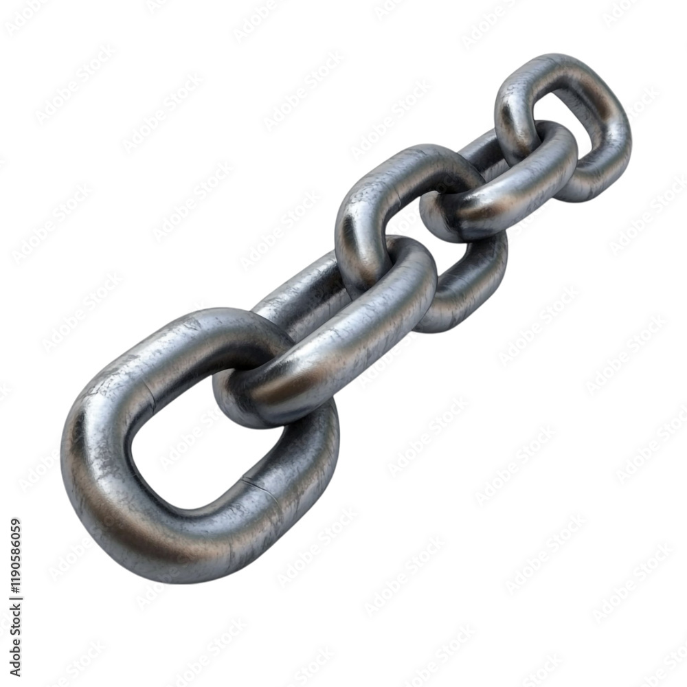 Strong Metal Chain Links Intertwined Secure Connection Strong Metal Chain Links Intertwined Secure Connection